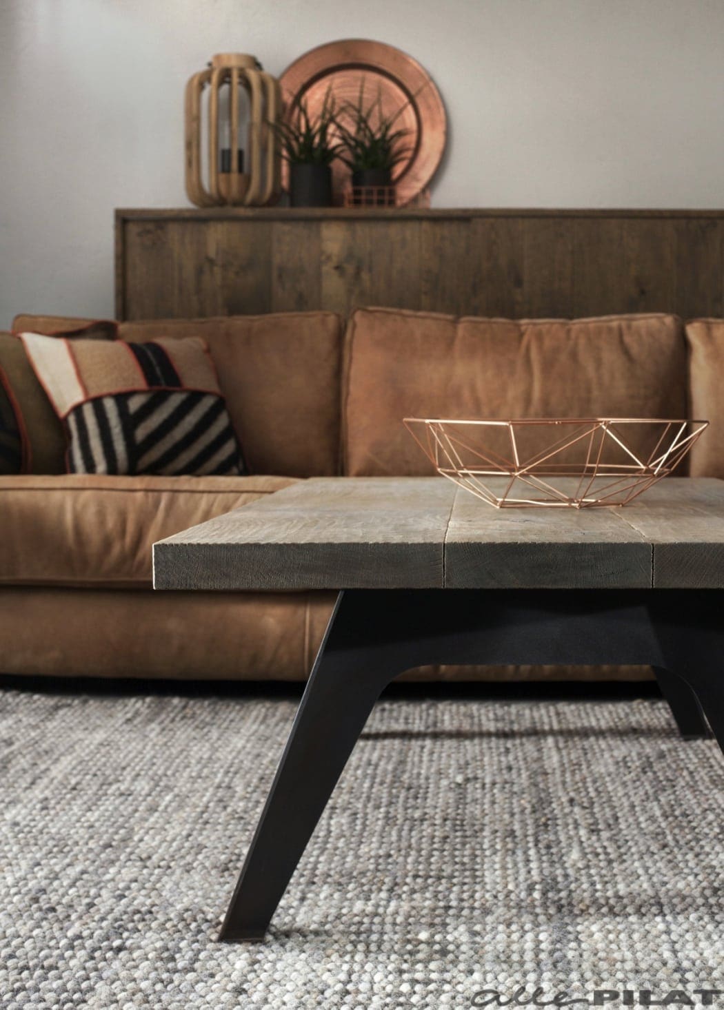 Grote eiken salontafel Dyk 