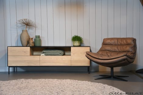 combineren met Eiken tv-meubel Swart