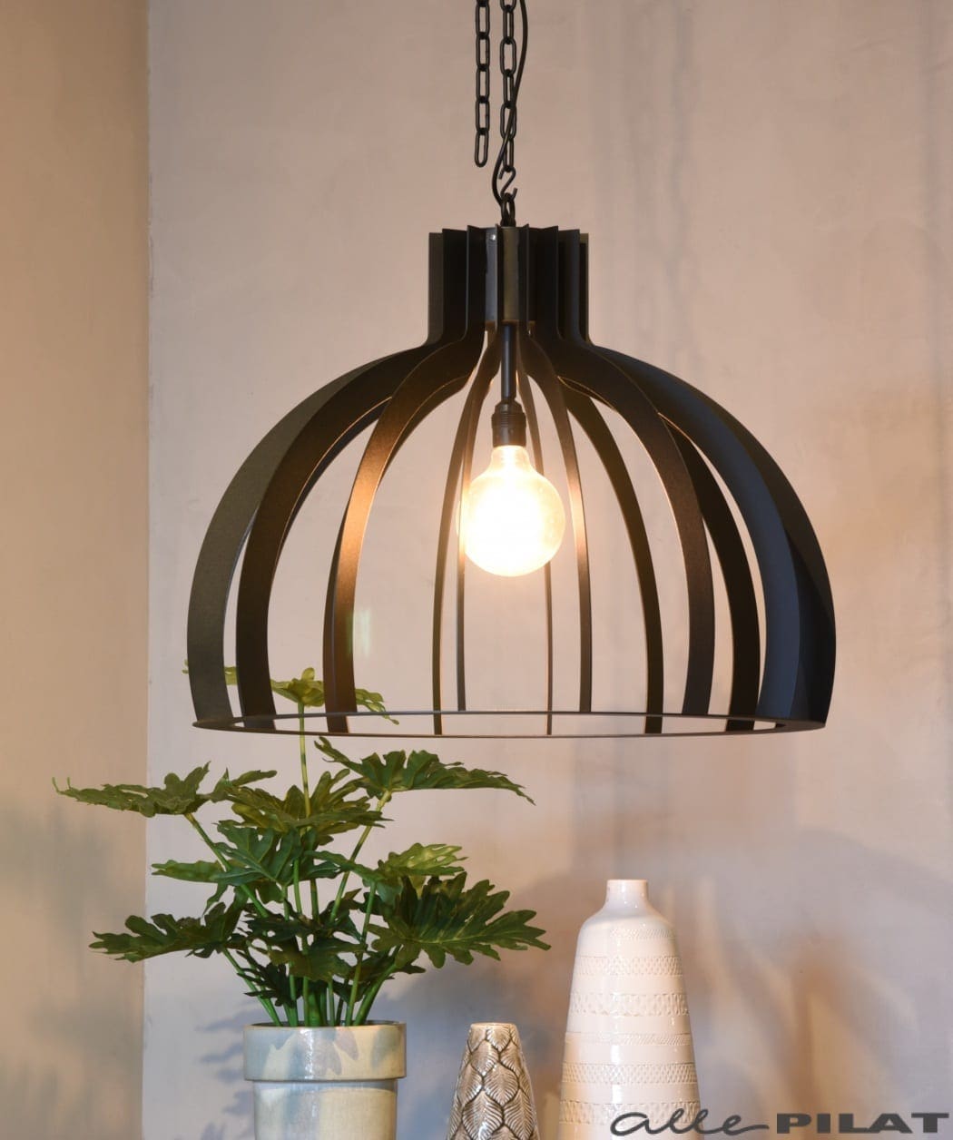 Zwarte hanglamp Catania