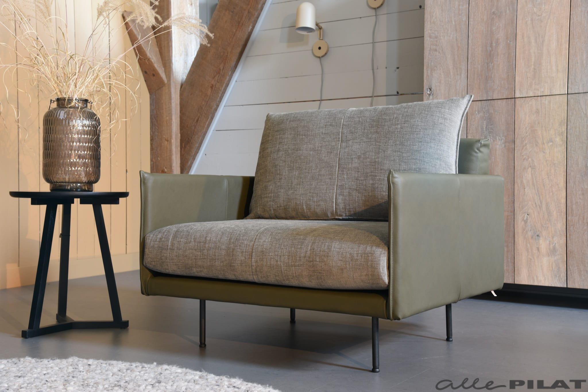 Concessie geweer Redenaar Love Seat Jazz - stoer in leer of in stof - Woonwinkel Alle Pilat