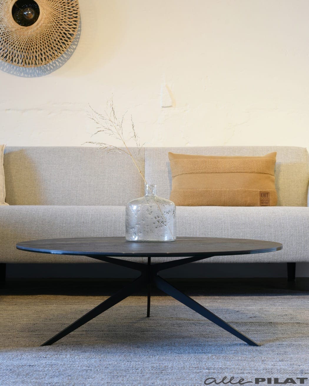 Ronde salontafel Tibo van keramiek
