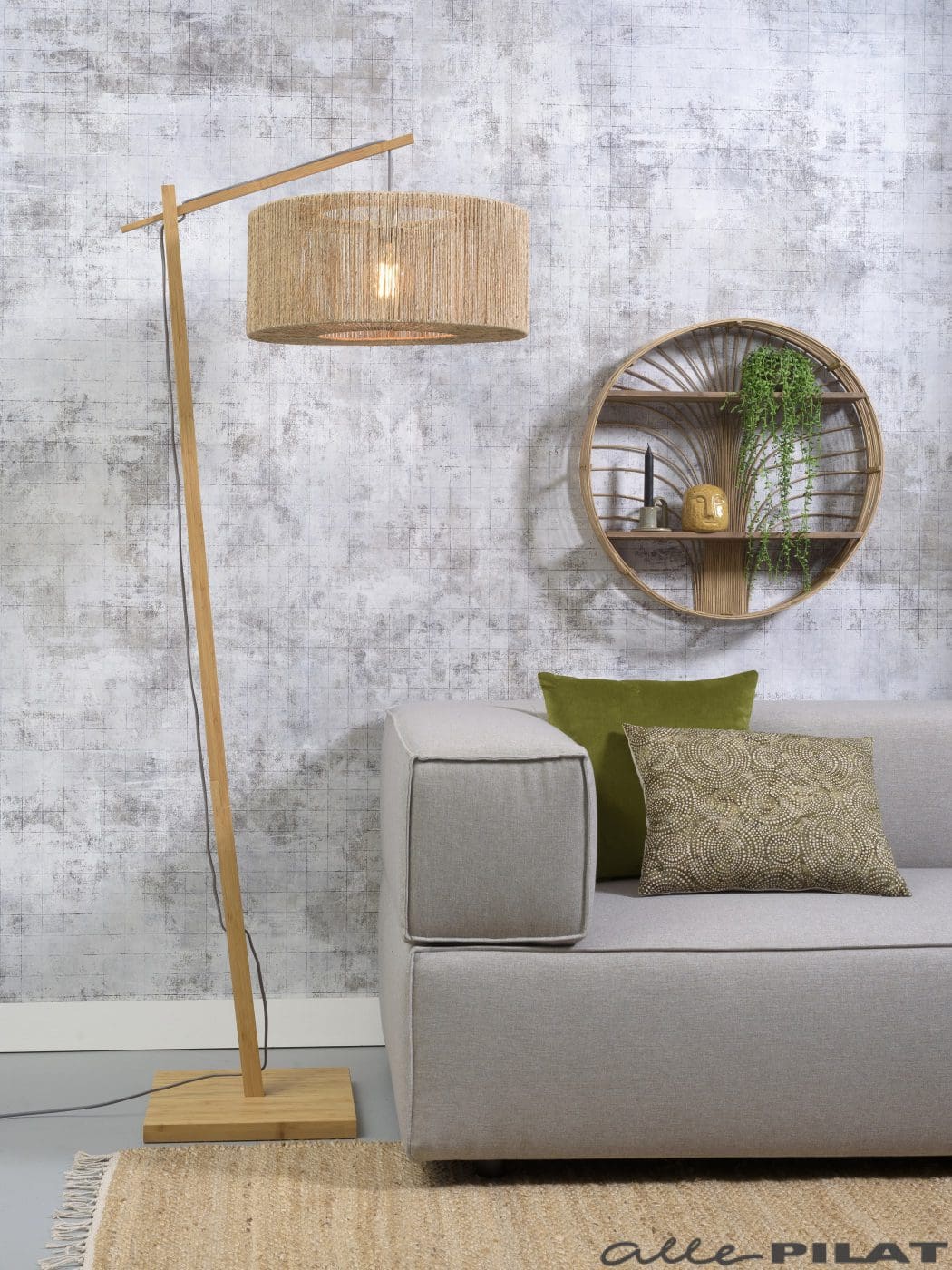 Vloerlamp Iguazu naturel