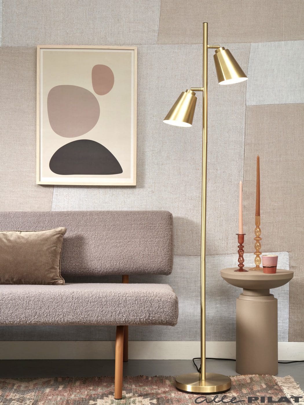 Vloerlamp Bremen Goud