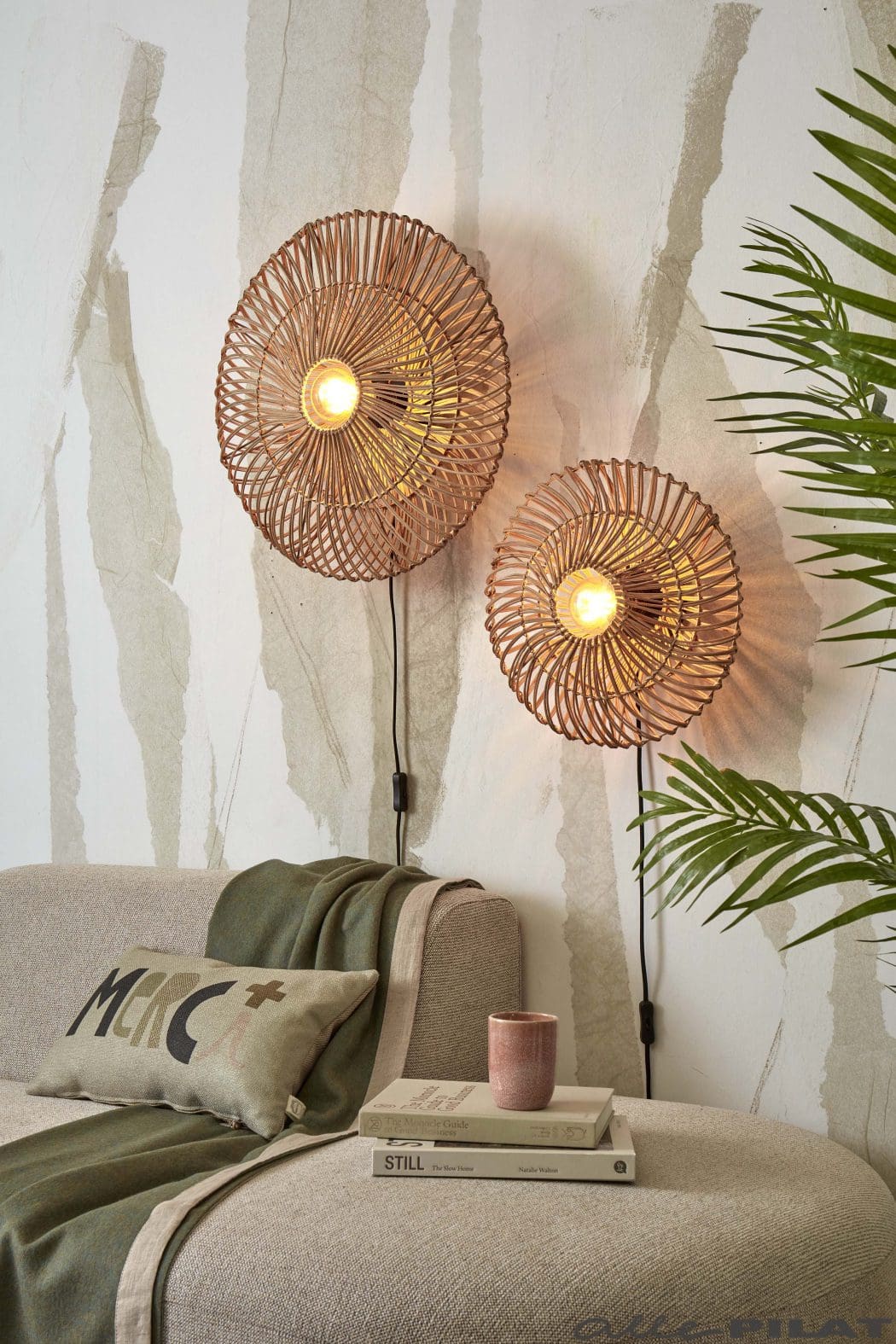 Wandlamp Zanzibar naturel