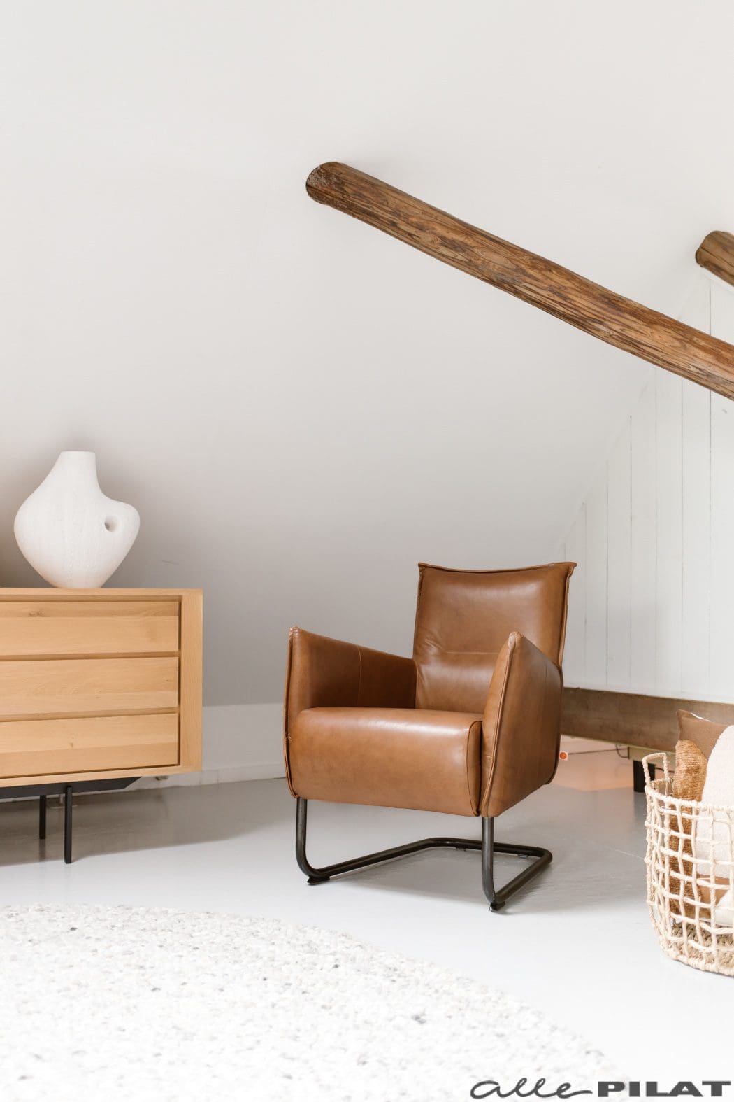 Leren fauteuil Alek
