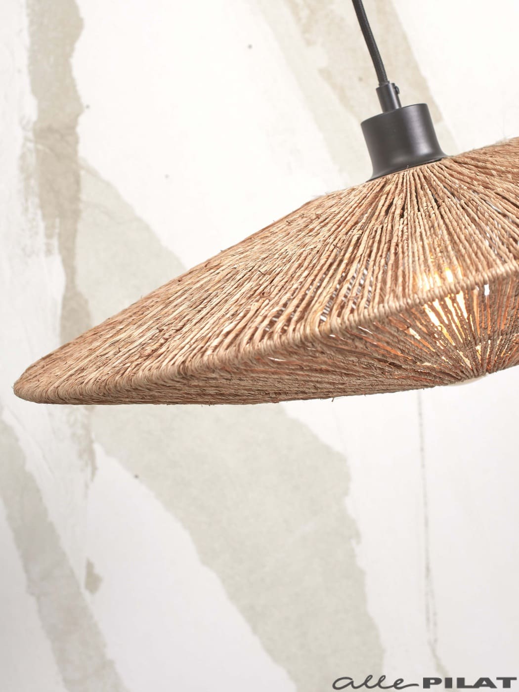 Vloerlamp Iguazu met jute kap